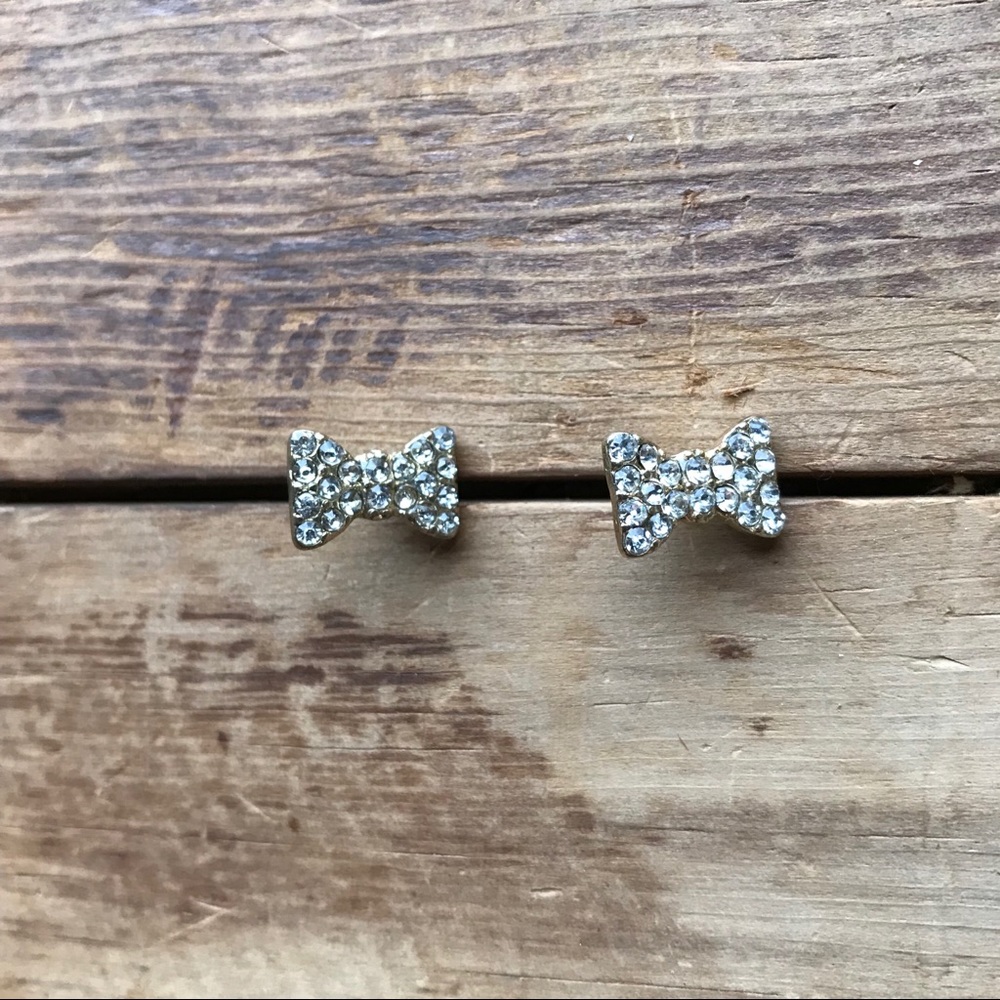 Earrings - Little Bow-ties Rhinestones
